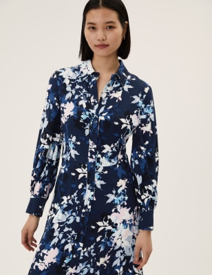 oasis petunia floral shirt dress Cinosural International School