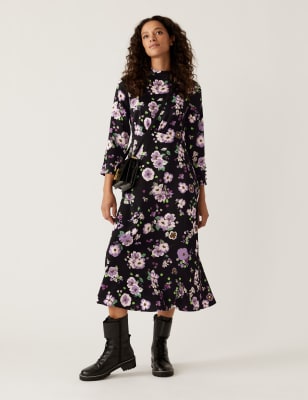 Only in dreams floral cheap button down maxi dress