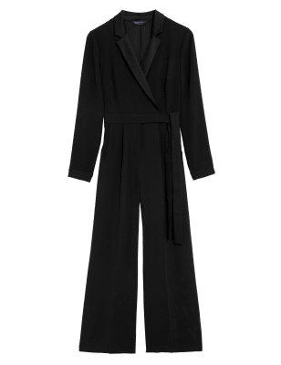 

Womens M&S Collection Belted Tailored Jumpsuit - Black, Black