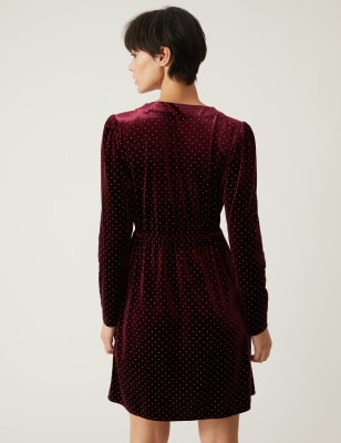 Studded velvet outlet dress