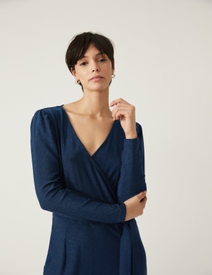 V neck shop wrap dress