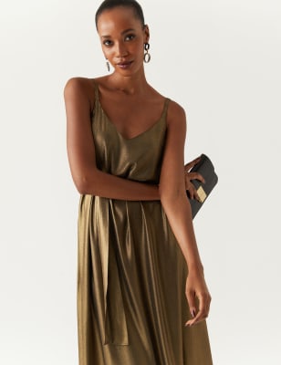 Marks and spencer gold dress sale