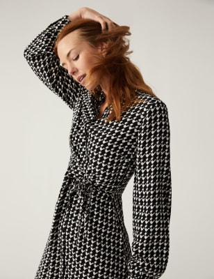 

Womens M&S Collection Checked Knee Length Shirt Dress - Black Mix, Black Mix