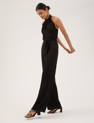 

Womens M&S Collection Tie Detail Sleeveless Jumpsuit - Black, Black