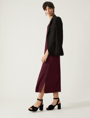 V NECK MIDI SLIP DRESS DEAR AMORE MIO main image 1