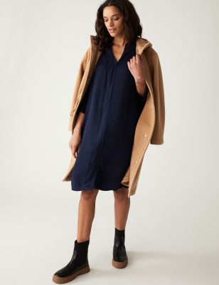 

M&S Collection Vestido recto por la rodilla de escote en picoWomens - Navy, Navy