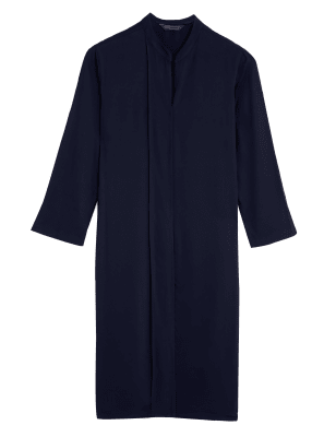 

Womens M&S Collection V-Neck Knee Length Shift Dress - Navy, Navy