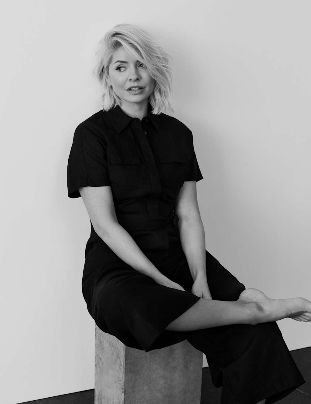 Linen Blend Belted Cropped Jumpsuit image 5