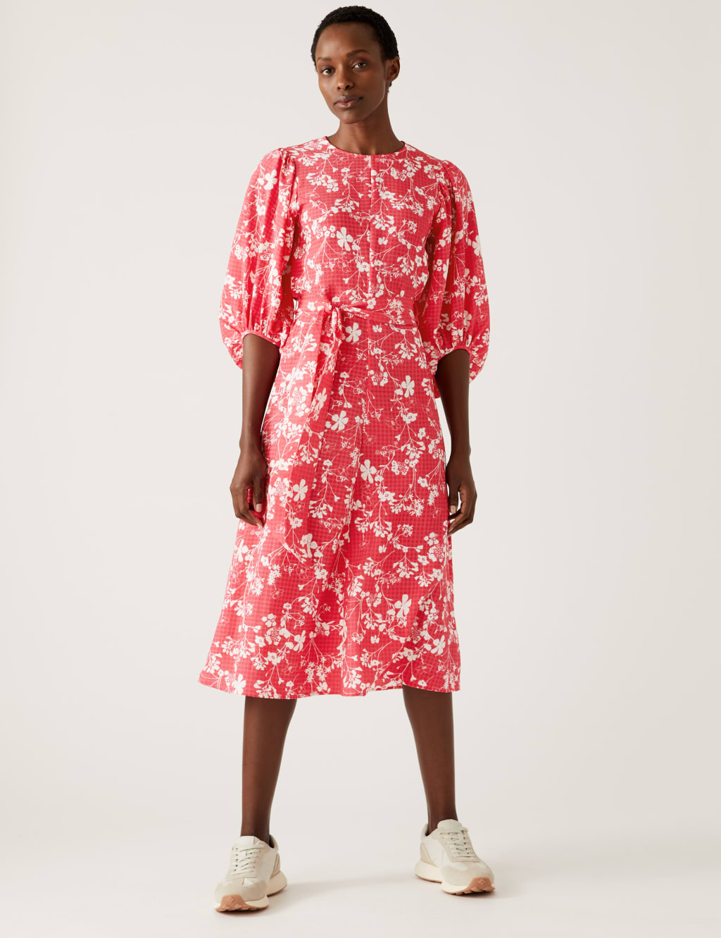 Floral Belted Midaxi Column Dress image 4
