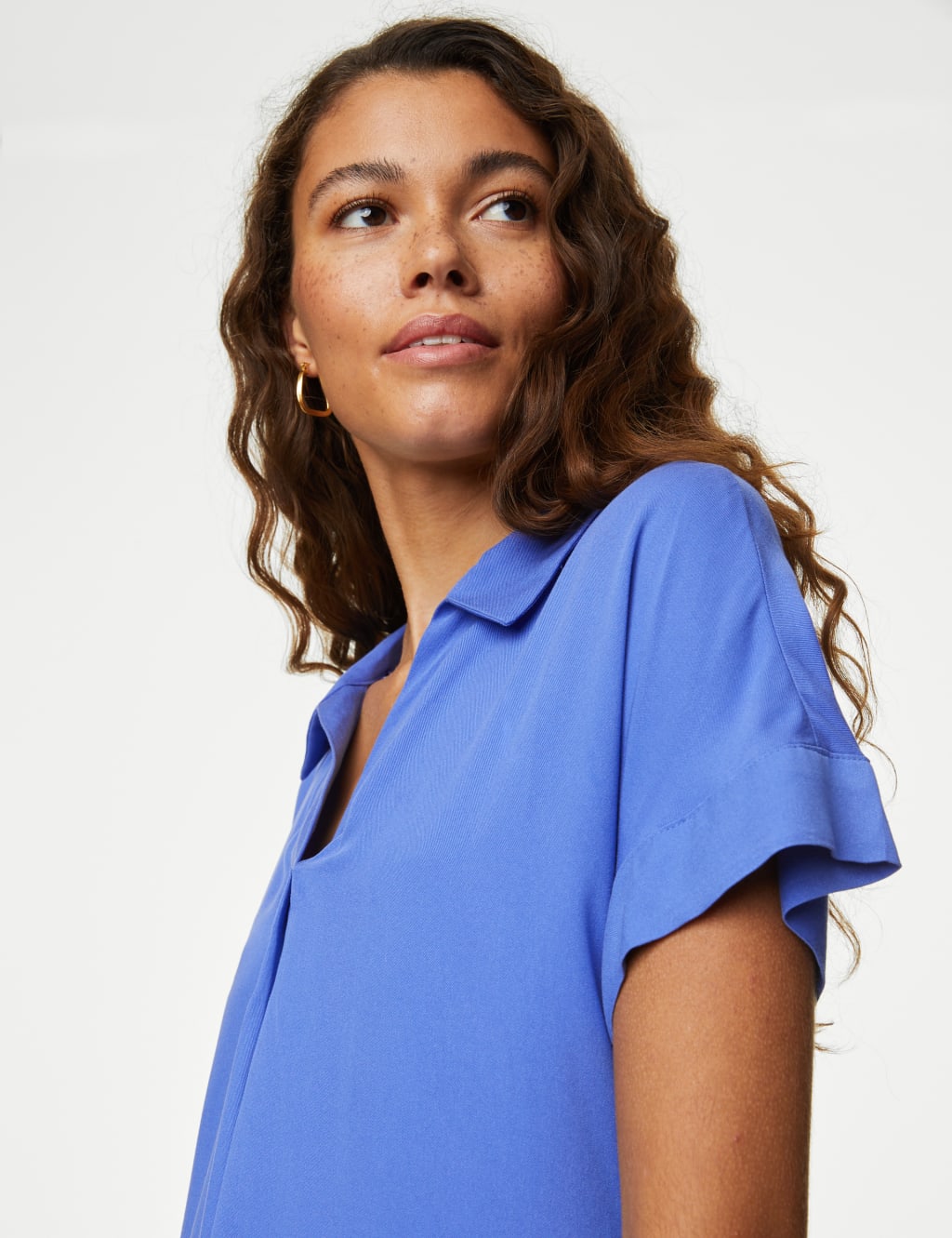 V-Neck Knee Length Shift Dress image 2