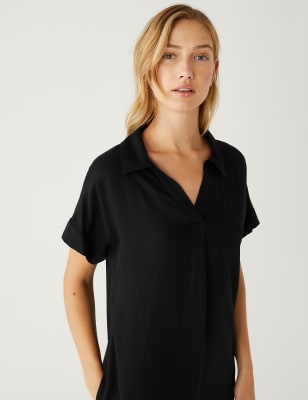 

M&S Collection Vestido recto por la rodilla de escote en picoWomens - Black, Black