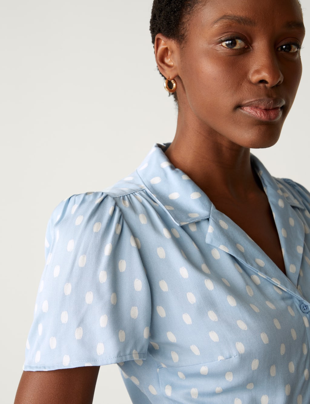 Printed Mini Shirt Dress image 2