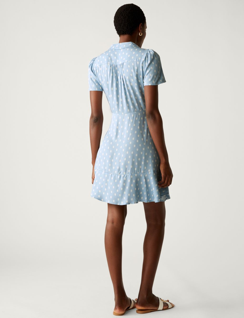 Printed Mini Shirt Dress image 4