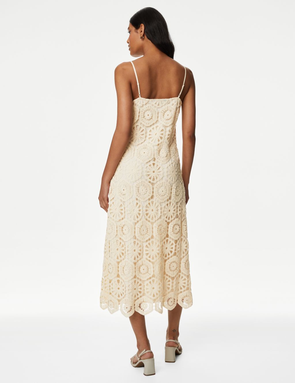 Cotton Rich Textured Midi Slip Dress image 3