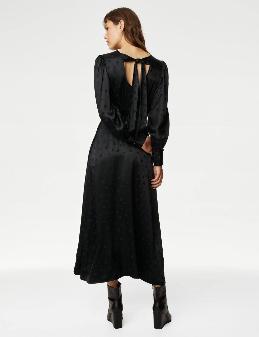 Jacquard Polka Dot Midaxi Tea Dress image 6