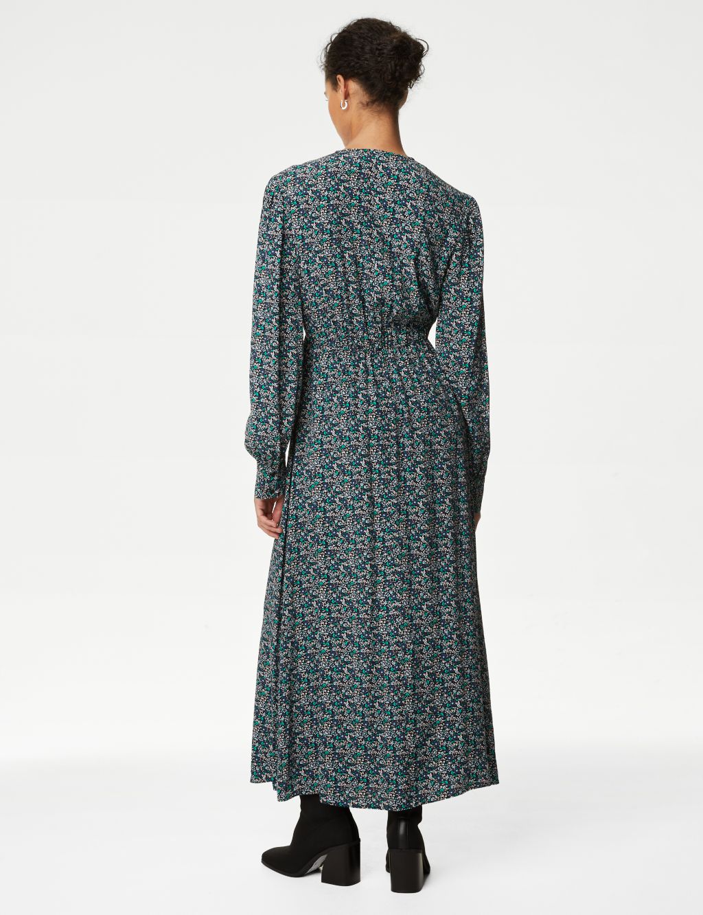Printed V-Neck Midaxi Tea Dress image 4