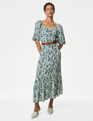 Floral on sale dress m&s