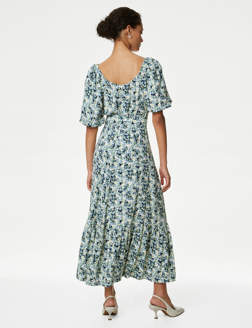 Floral V-Neck Midaxi Tea Dress image 5