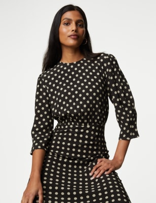 Spot Print Midaxi Tea Dress - JE