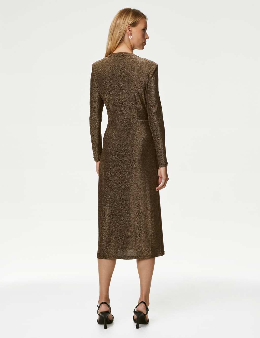 M&s gold best sale dress