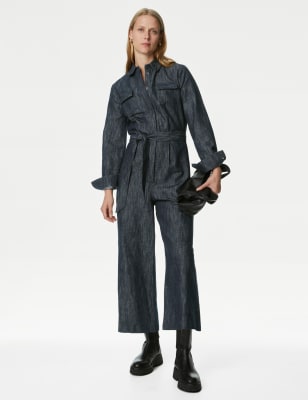 Denim Utility Jumpsuit