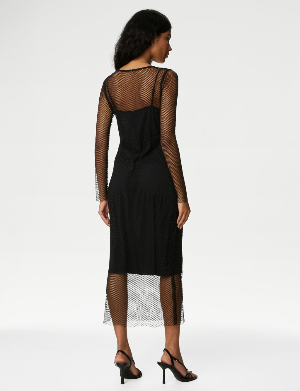 Sparkly Mesh Midi Column Dress image 4