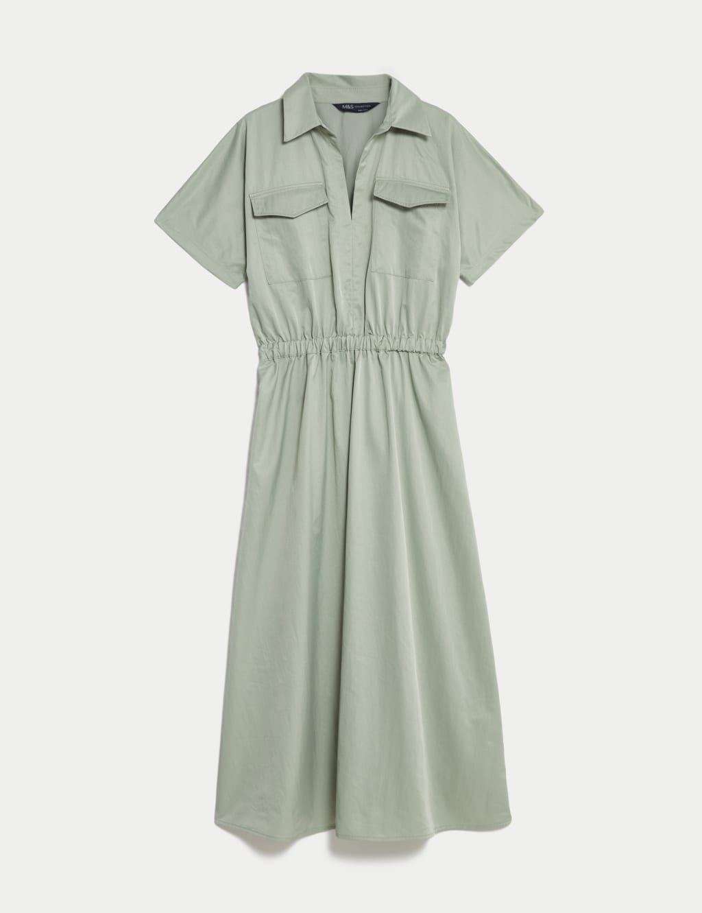 Collared Midi Shirt Dress image 2