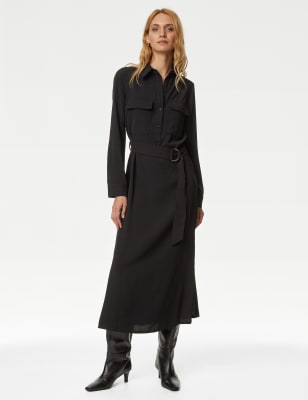 Belted shirt dress · Black · Smart / Dresses And Jumpsuits