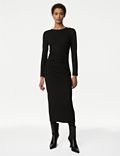 Jersey Ruched Cosy Midi Dress
