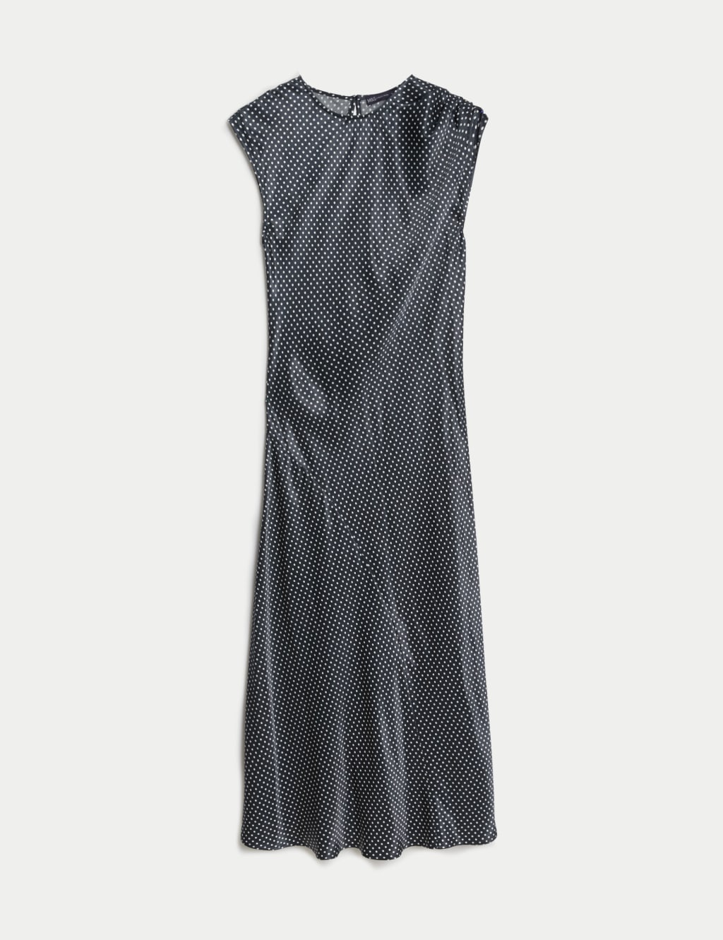 Satin Polka Dot Midi Column Dress image 2