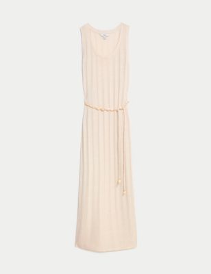 Jersey Belted Midaxi Column Dress