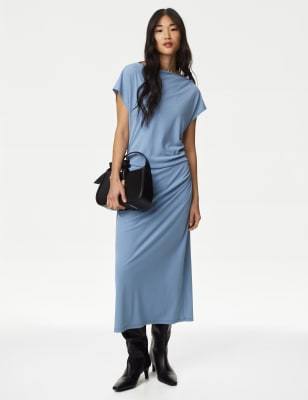 Cowl neck jersey clearance dress