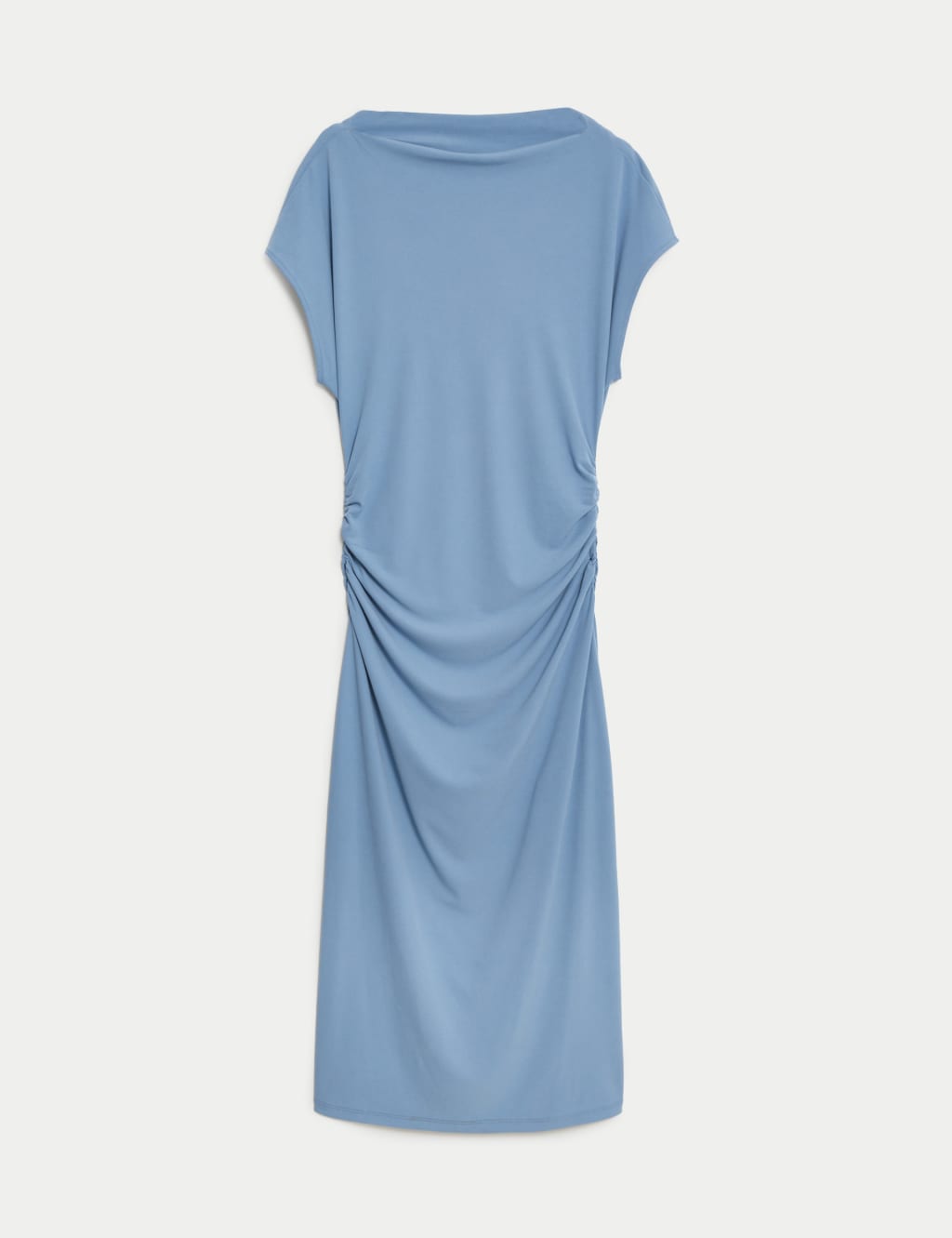 Jersey Cowl Neck Ruched Midi Bodycon Dress image 2