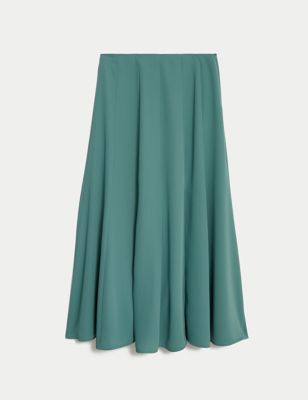 Seam Detail Maxi A-Line Skirt