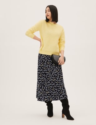 

Womens M&S Collection Geblümter Midaxi-Unterrock - Black Mix, Black Mix
