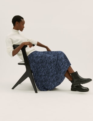La jupe midi bordure frison | Icône | Jupes midi et Jupes mi-longues pour Femme