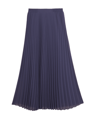 

Womens M&S Collection Pleated Midaxi Skirt - Moondust, Moondust