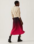 Ombre Pleated Midaxi Skirt