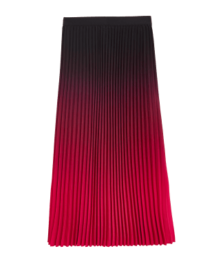 

Womens M&S Collection Ombre Pleated Midaxi Skirt - Pink Mix, Pink Mix