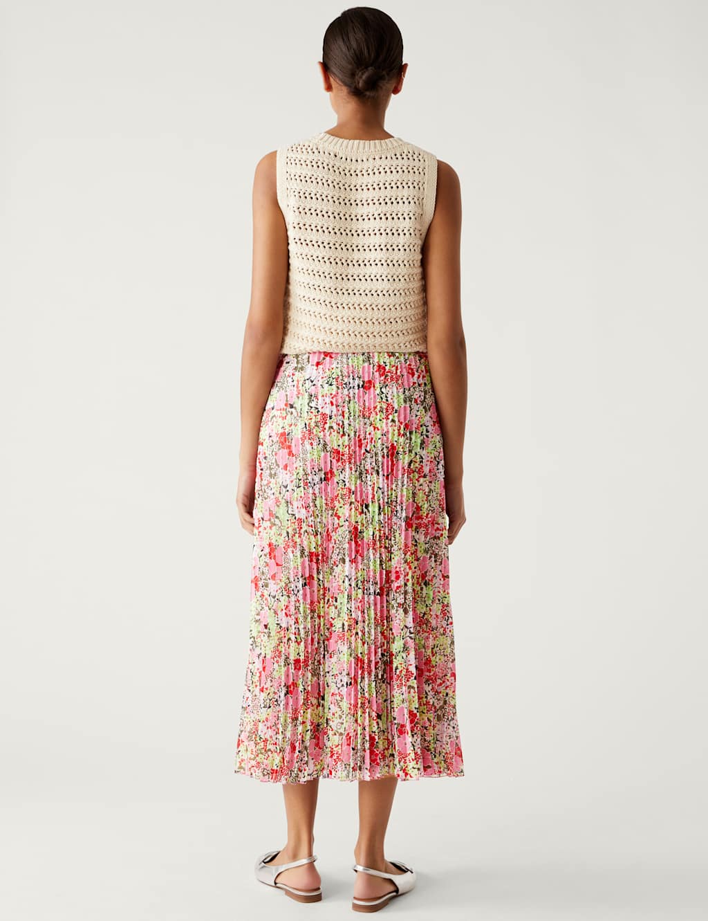 Printed Pleated Midaxi Skirt image 4