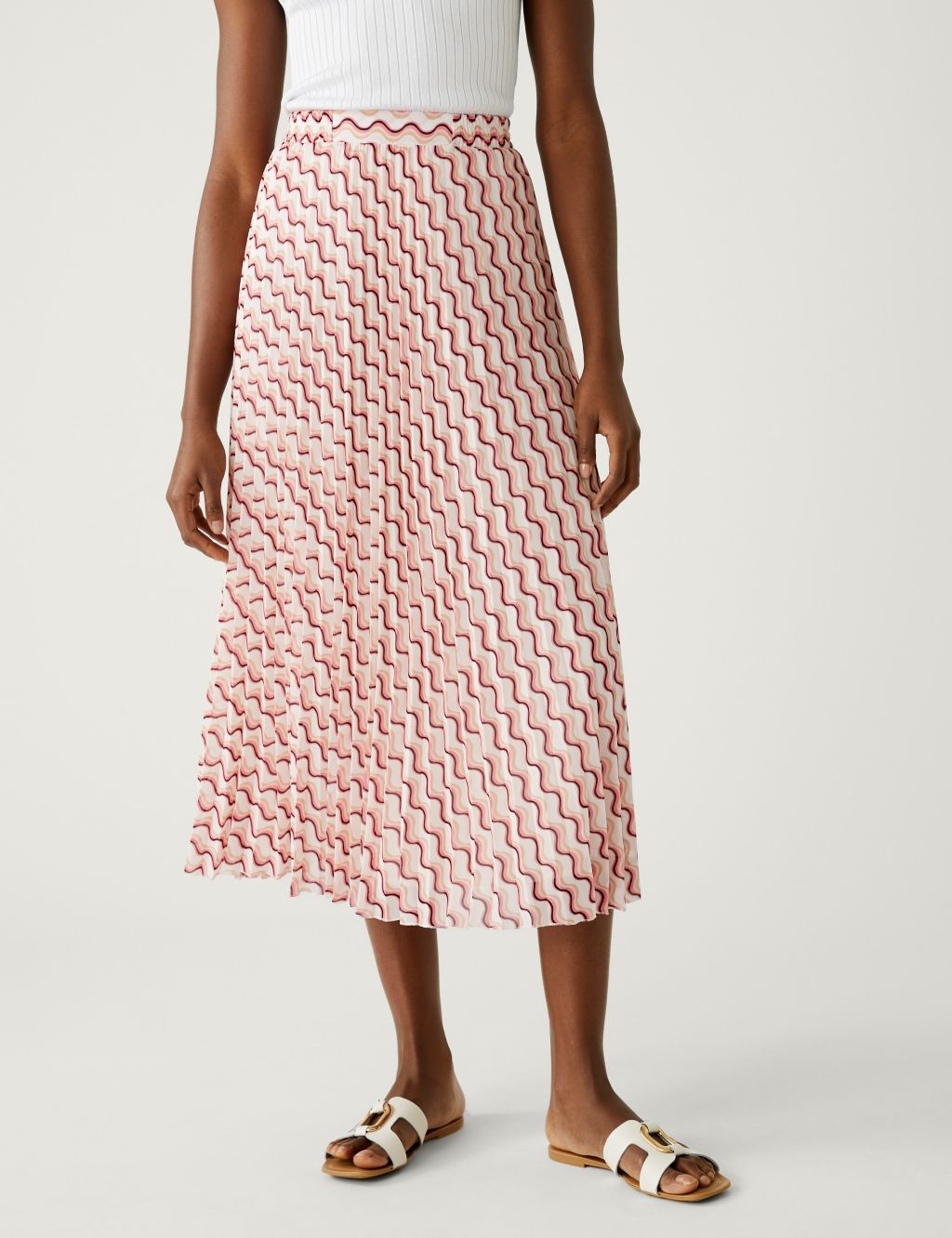 Printed Pleated Midaxi Skirt image 4