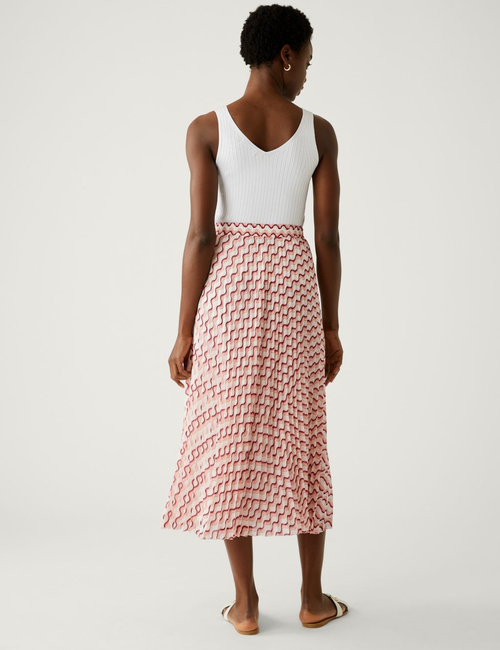 Printed Pleated Midaxi Skirt image 5