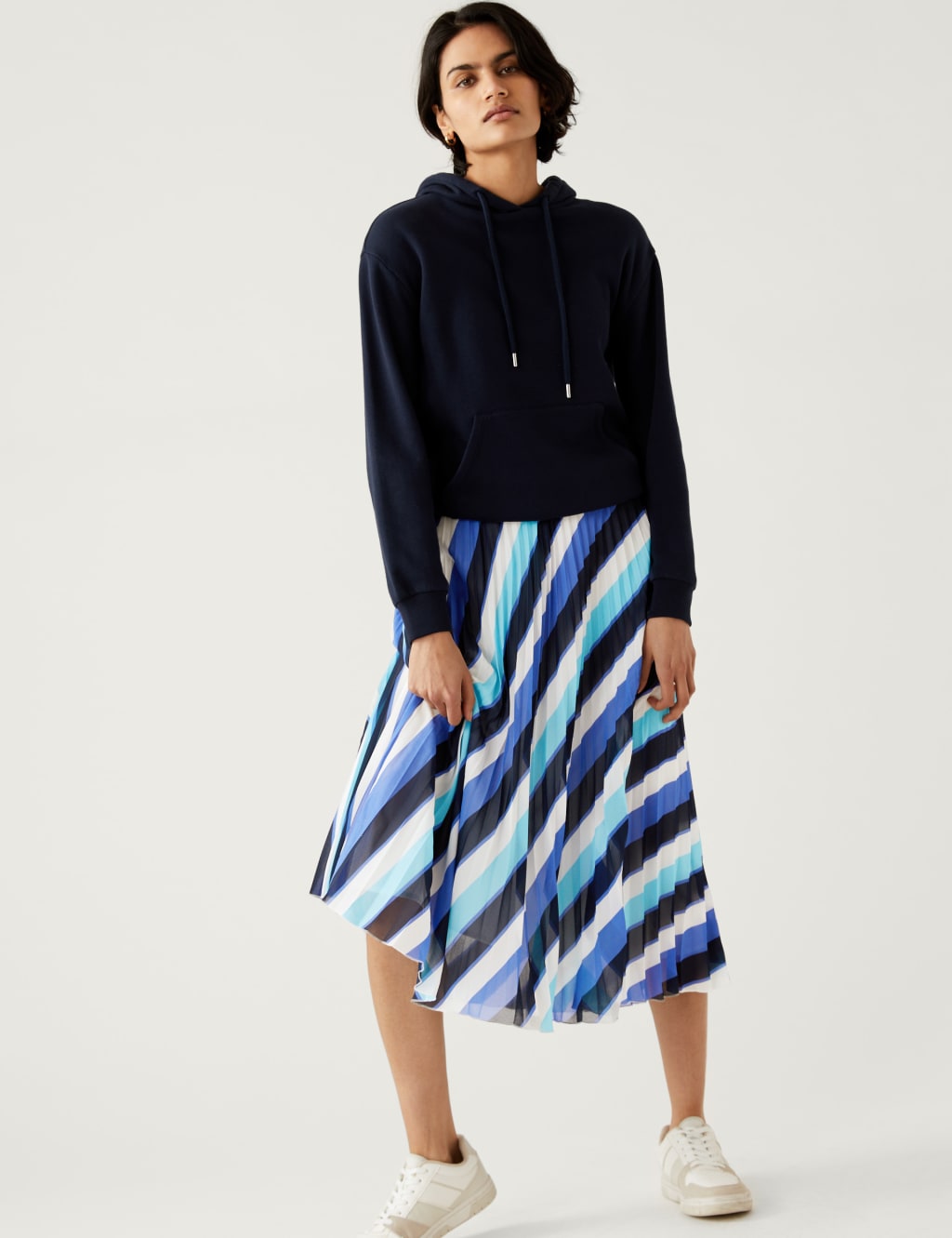 Printed Pleated Midaxi Skirt image 1