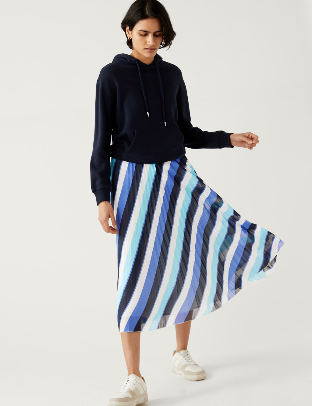 Printed Pleated Midaxi Skirt image 5
