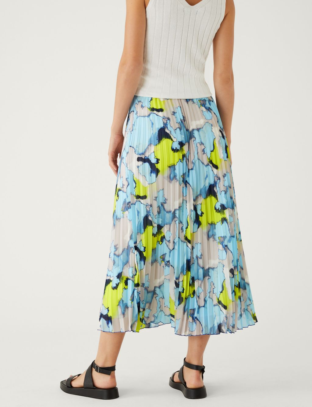 Printed Pleated Midaxi Skirt image 4