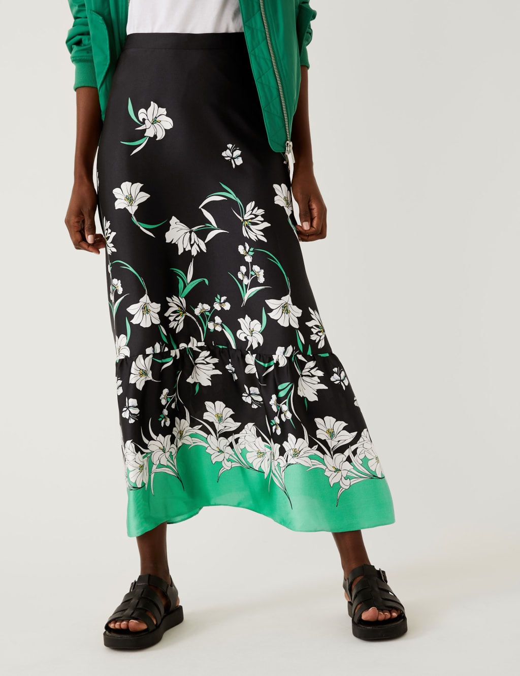 Floral Midaxi A-Line Skirt image 2
