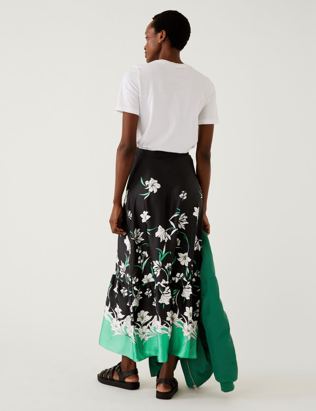 Floral Midaxi A-Line Skirt image 4