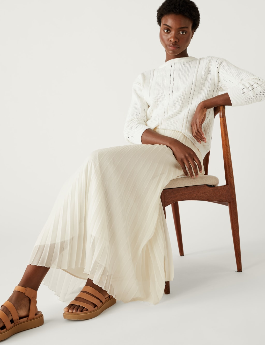 Plisse Midaxi Pleated Skirt image 1