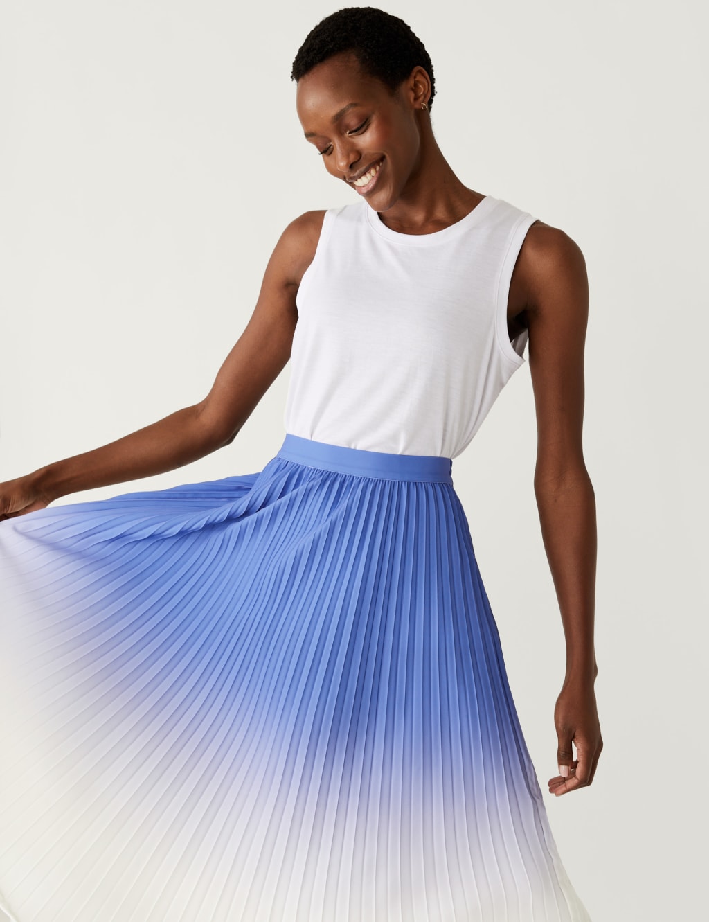 Ombre Pleated Midaxi Skirt image 3