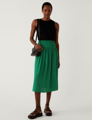 Pleated Midaxi Skirt | M&S US